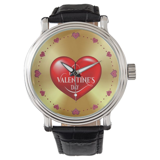 Heart Shaped 3d Red Love Symbol-50420 Watch (Front)