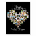 Heart Shaped 48 Photo Collage Funeral Welcome 