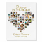 Heart Shaped 48 Photo Collage Funeral Welcome 