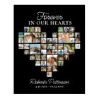 Heart Shaped 48 Photo Collage Funeral Welcome 