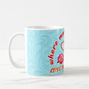 heart-shaped art coffee mug
