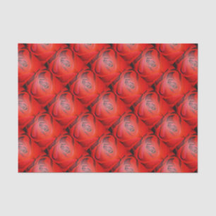 Heart Shaped Artistic Red Rose Tissue Paper