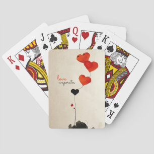 Heart-Shaped Balloons Playing Cards