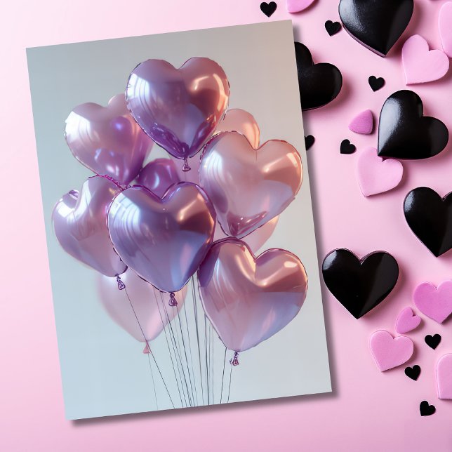 Heart shaped Balloons Valentine's Greeting Card (Creator Uploaded)