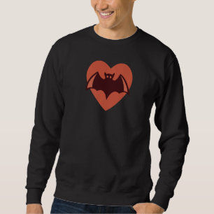 Heart Shaped Bat Love For Bat Sweatshirt