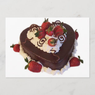 HEART SHAPED CAKE INVITATION