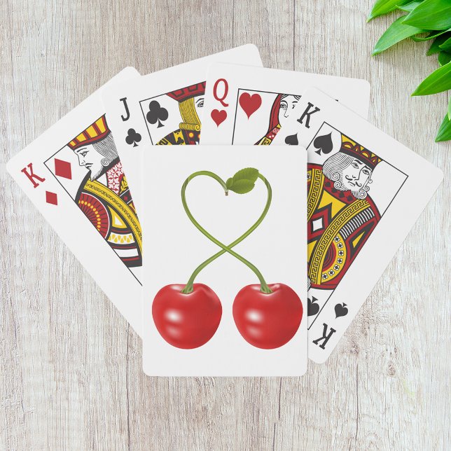 Heart Shaped Cherry Stem Playing Cards (Creator Uploaded)