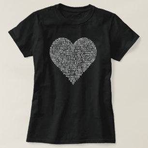 Heart-Shaped Chiropractic Word Collage T-Shirt