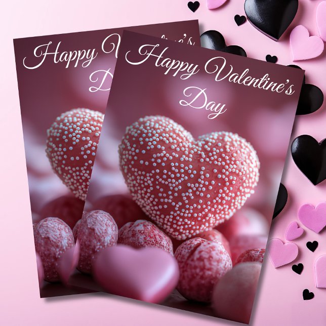 Heart-shaped Chocolates Valentine's Greeting Card (Creator Uploaded)