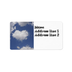 Heart Shaped Cloud Label