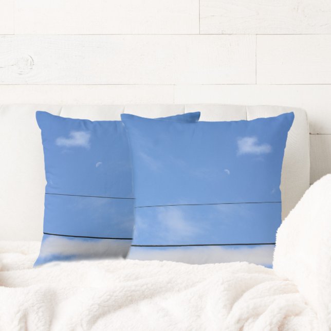 Heart-shaped Cloud Love is in the Air Throw Pillow (Creator Uploaded)