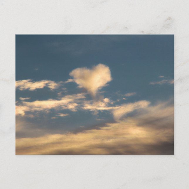 Heart shaped cloud postcard (Front)