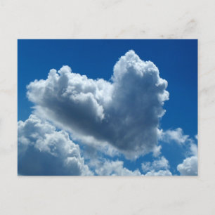 Heart-Shaped Cloud Postcard