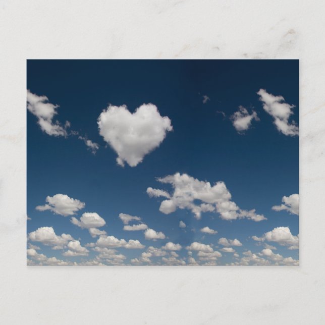 Heart shaped cloud postcard (Front)