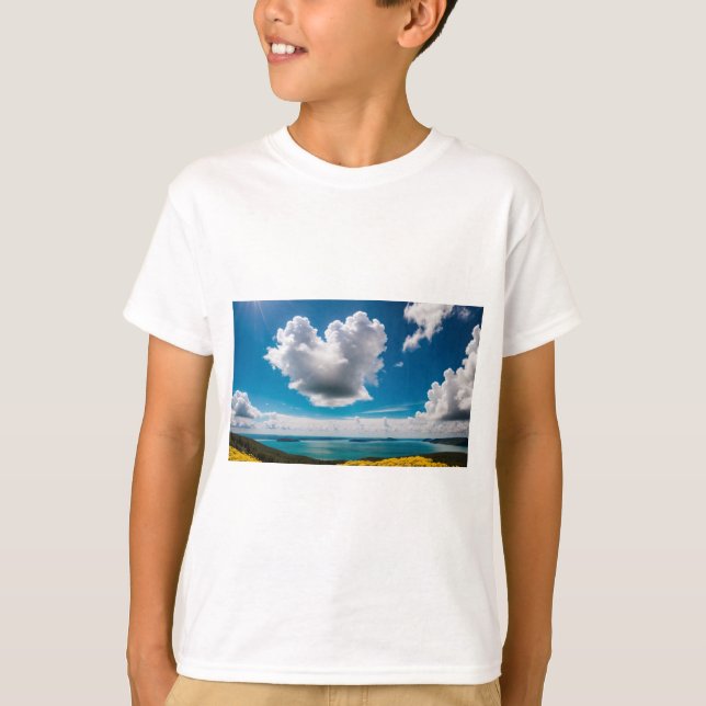  heart shaped clouds T-Shirt (Front)