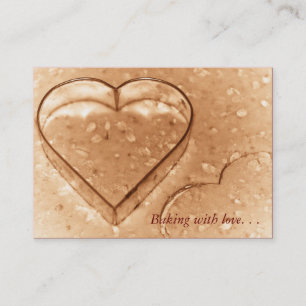 Heart Shaped Cookie Cutter - Baking Business Cards