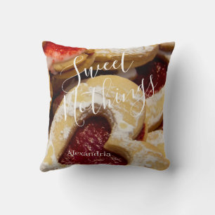 Heart Shaped Cookie Photo Sweet Nothings Throw Pillow
