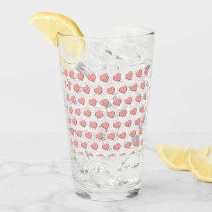 Heart-shaped cookies glass