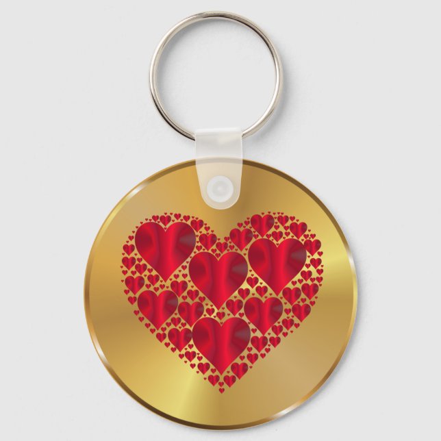 Heart Shaped Design Keychain (Front)