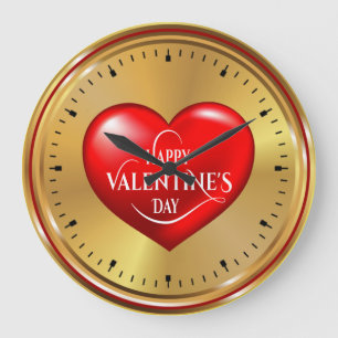 Heart Shaped Design Large Clock