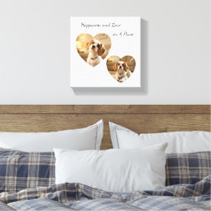 Heart-Shaped Dog Design – “Happiness on Four Paws” Canvas Print