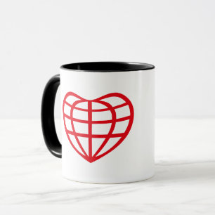 Heart Shaped Earth Globe Love Mug