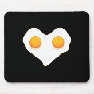 Heart Shaped Eggs Love Fried Egg Funny Valentines Mouse Pad