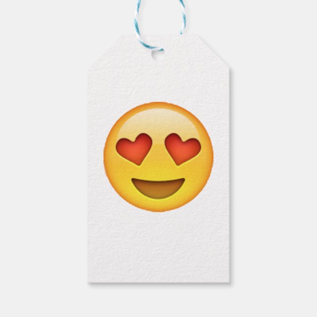 Heart-Shaped Eyes - Emoji Gift Tags (Back)