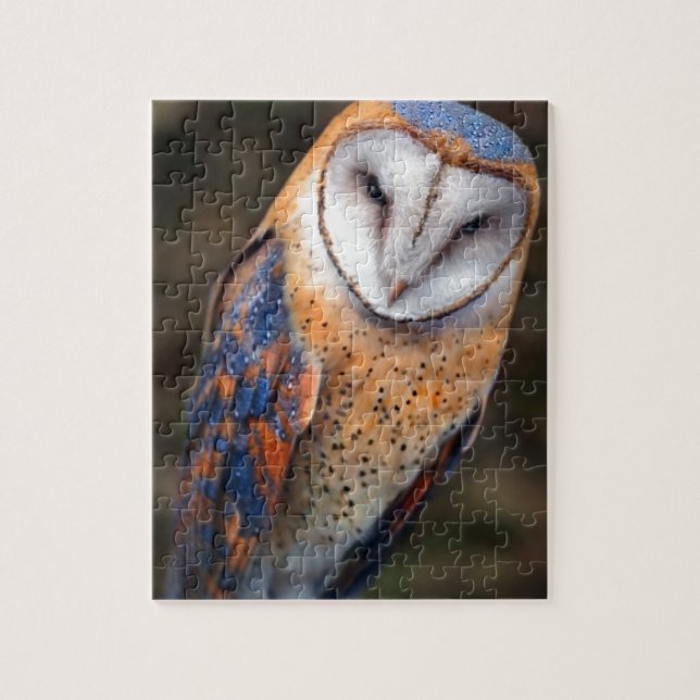 Heart-Shaped Face Barn Owl Jigsaw Puzzle (Vertical)