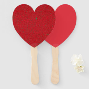 Heart-Shaped Fan Set – Tomato Red Duo (Custom)