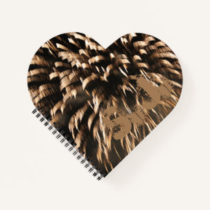 Heart Shaped Fireworks Notebook
