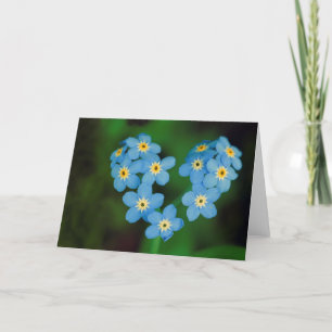 Heart Shaped Forget-me-not Flowers Card