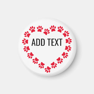 Heart Shaped Frame With Custom Text Magnet