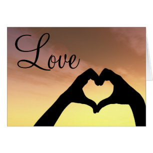 Heart Shaped Hands Silhouette