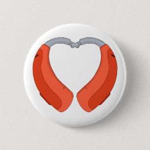 Heart Shaped Hearing Aid 2 Inch Round Button