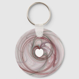 Heart shaped hole keychain