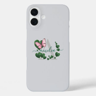 Heart-Shaped Leaves Bouquet iPhone 16 Plus Case