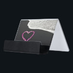 Heart Shaped Lei on Black Sand Beach Desk Business Card Holder<br><div class="desc">ImageID: 42-17601225 / PBNJ Productions / PBNJ Productions/Corbis  / Heart Shaped Lei on Black Sand Beach</div>