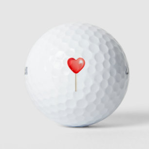 heart shaped lollipop golf balls