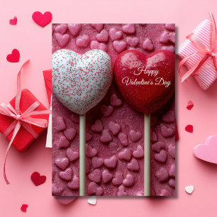Heart-shaped Lolloi Pops  Valentine's Greeting Card