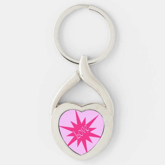 Heart Shaped Love Keychain (Front)