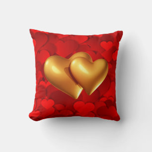 Heart Shaped Love Symbols Throw Pillow