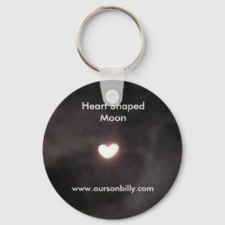 heart shaped moon key chain