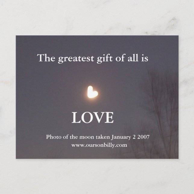 Heart shaped moon postcard (Front)