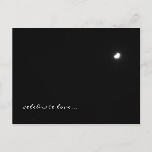Heart Shaped Moon Postcard (Front)