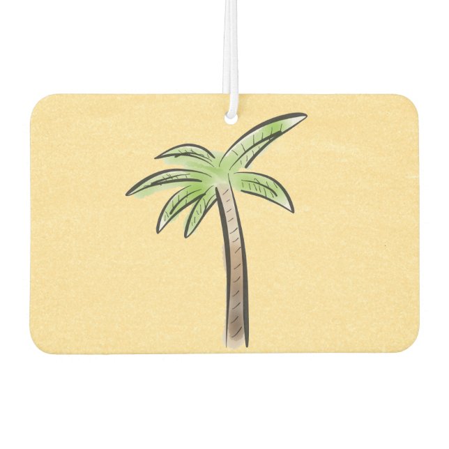 Heart shaped Palm tree Air Freshener (Front)