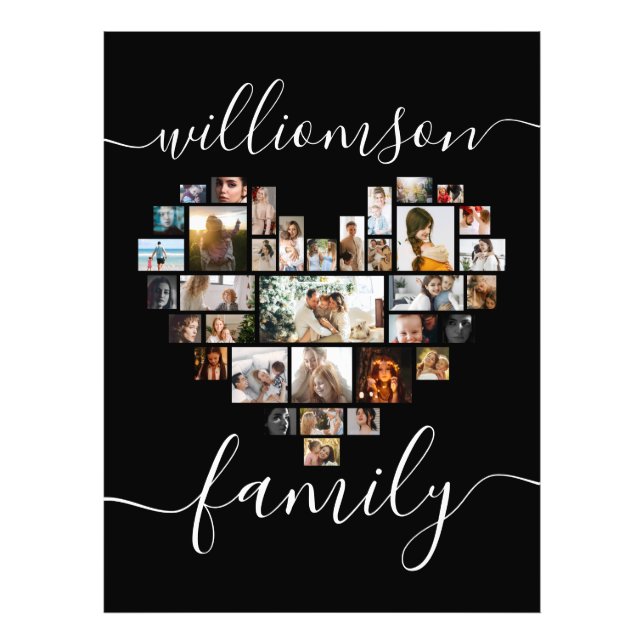 Heart Shaped Photo Collage Family Script (Devant)