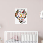 Heart Shaped Photo Collage Funeral Memory Board