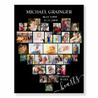Heart Shaped Photo Collage Memorial Funeral