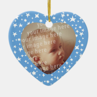 Heart Shaped Photo Frame Ceramic Ornament